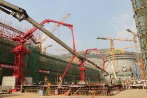 田灣核電6號機組常規(guī)島汽機運轉(zhuǎn)層混凝土澆筑完成